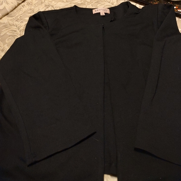 🖤 High Quality Sophisticated Black Long Sleeve Crop Cardigan Jacket - L - Picture 16 of 16